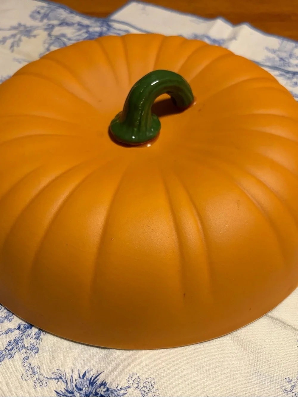 Vintage Pumpkin Pie Plate with Recipe Inside